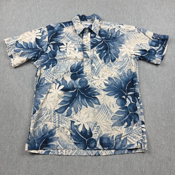reyn spooner Other - Vintage Reyn Spooner Shirt Men Small Blue 1/2 Button Pullover Floral Hawaiian